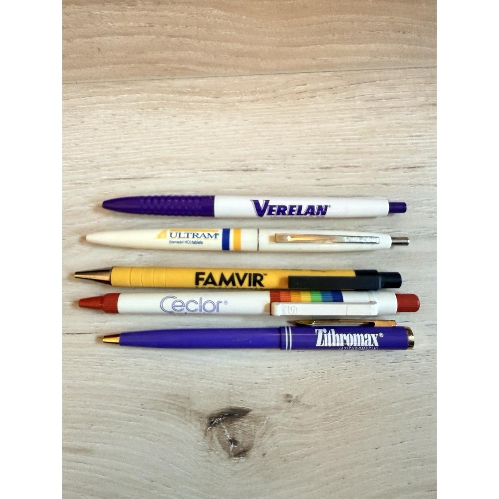 Lot of 5 Pharma Pens - Assorted Colors